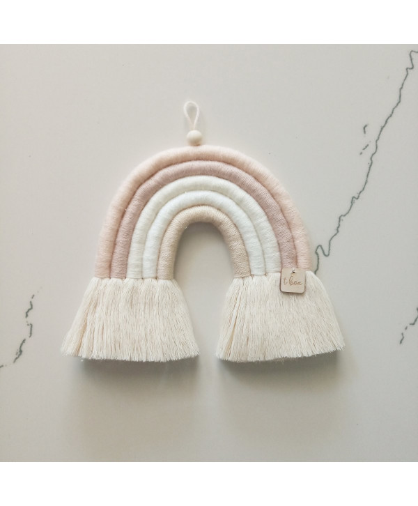 Macrame Rainbow-Nude-Small