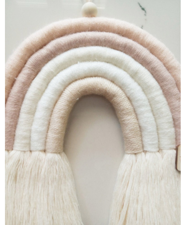Macrame Rainbow-Nude-Small