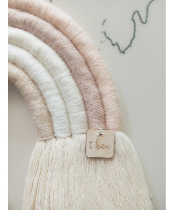 Macrame Rainbow-Nude-Small