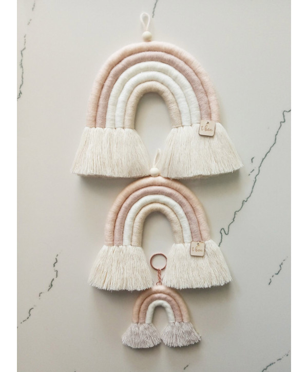 Macrame Rainbow-Nude -Mini