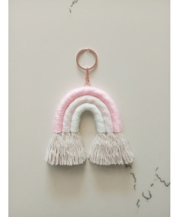 Macrame Rainbow-Pink -Mini
