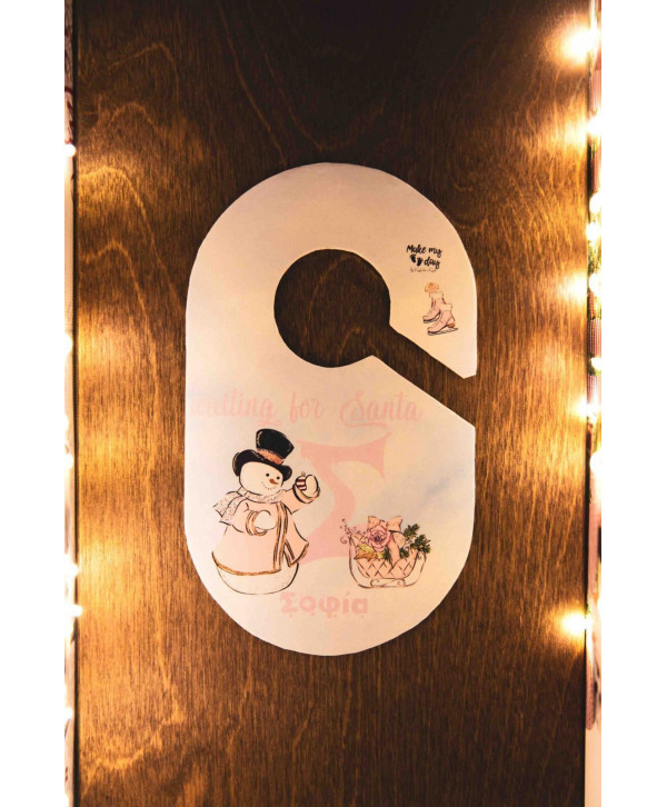 Christmas label για την πόρτα-Snowman Christmas label για την πόρτα-Snowman