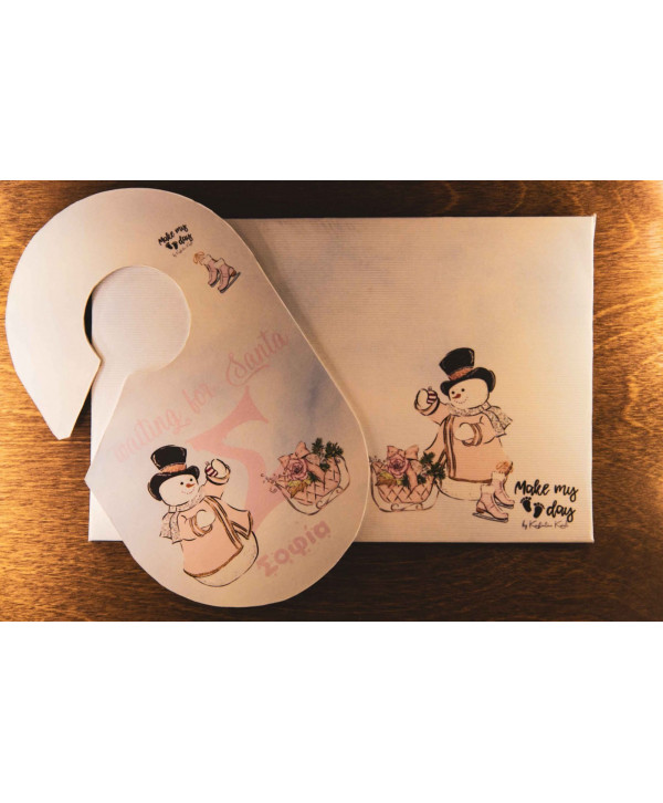 Christmas label για την πόρτα-Snowman Christmas label για την πόρτα-Snowman