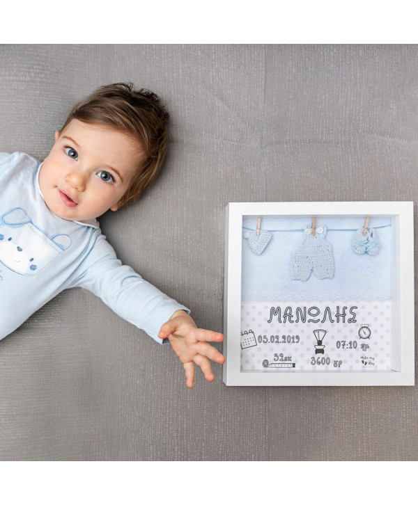 Προσωποποιημένο καδράκι μπουγάδα Σιελ-Crochet Birth Frame Προσωποποιημένο καδράκι μπουγάδα Σιελ-Crochet Birth Frame