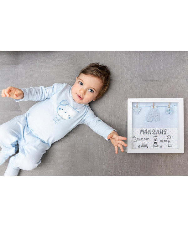 Προσωποποιημένο καδράκι μπουγάδα Σιελ-Crochet Birth Frame Προσωποποιημένο καδράκι μπουγάδα Σιελ-Crochet Birth Frame