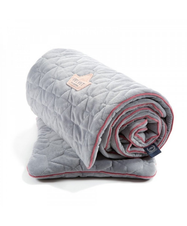 Παπλωματάκι (100×80) με μαξιλαράκι – Dark grey & Powder pink Παπλωματάκι (100×80) με μαξιλαράκι – Dark grey & Powder pink