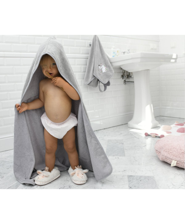 Πετσέτα bamboo kid Grey moonlight swan Πετσέτα bamboo kid Grey moonlight swan