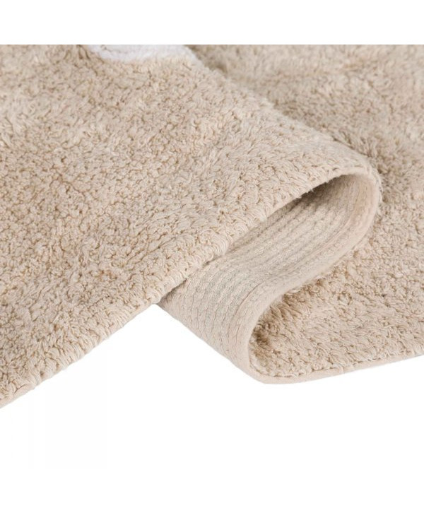 Lorena Canals. Χαλί δωματίου μπεζ, βούλες λευκές. Topos beige/white Lorena Canals. Χαλί δωματίου μπεζ, βούλες λευκές. Topos beige/white