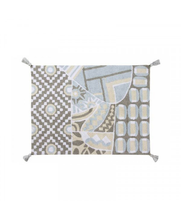 Lorena Canals, Χαλί δωματίου Indian Bag Grey-Blue 120 x 160 εκ Lorena Canals, Χαλί δωματίου Indian Bag Grey-Blue 120 x 160 εκ