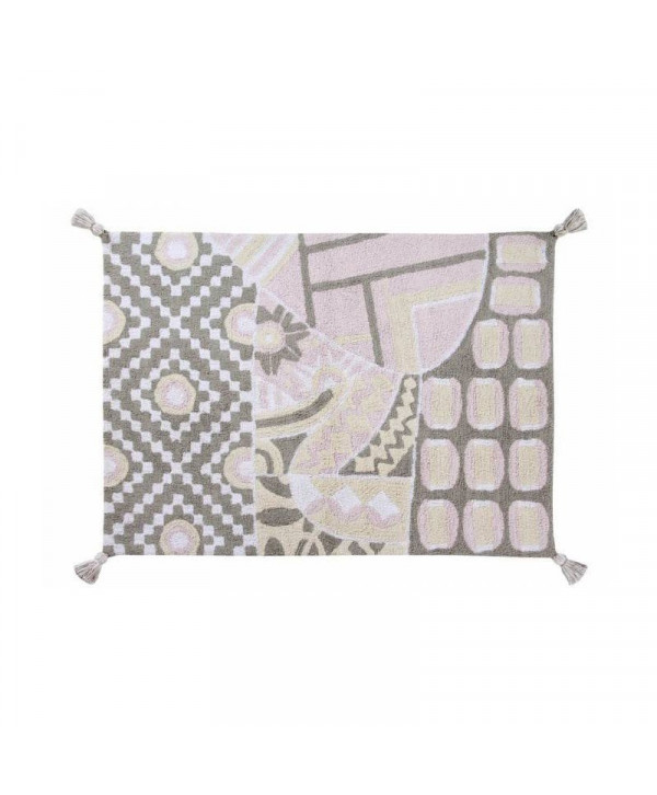 Lorena Canals, Χαλί δωματίου Indian Bag Grey-Pink 120 x 160 εκ Lorena Canals, Χαλί δωματίου Indian Bag Grey-Pink 120 x 160 εκ