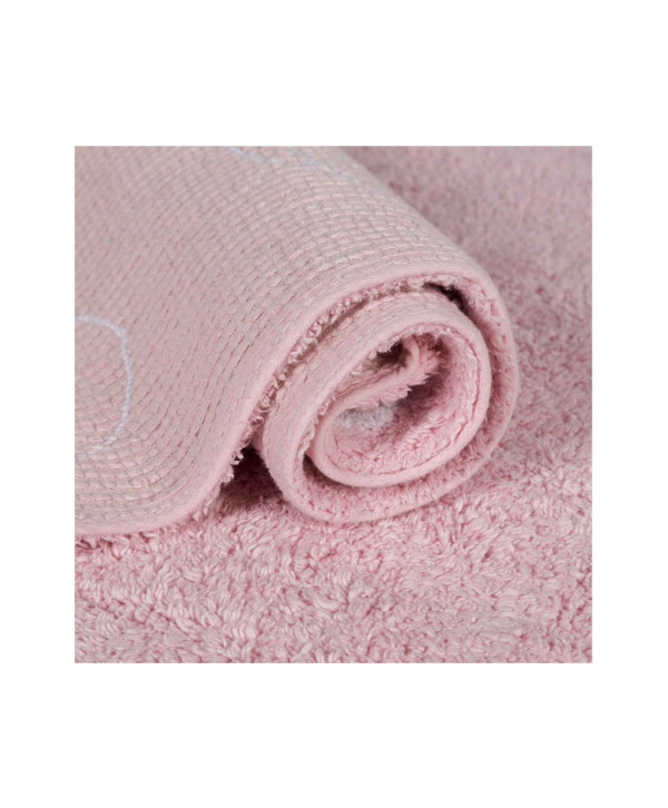 Lorena Canals. Χαλί δωματίου ροζ- αστέρια λευκά/ pink stars white Lorena Canals. Χαλί δωματίου ροζ- αστέρια λευκά/ pink stars white