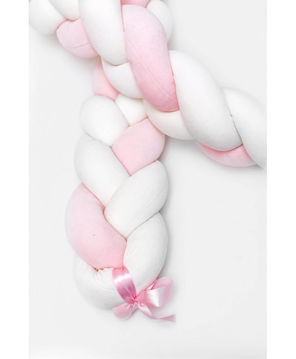 Πάντα πλεξούδα nany white-pink small Πάντα πλεξούδα nany white-pink small