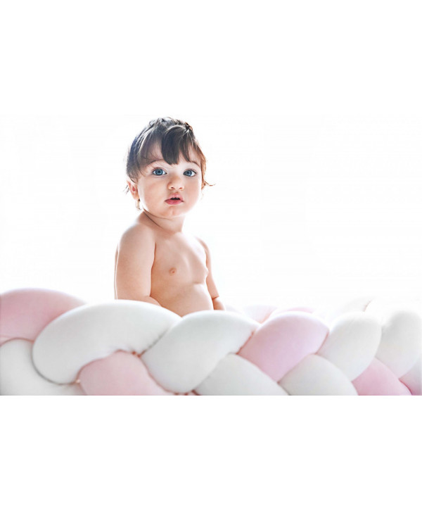 Πάντα πλεξούδα nany white-pink small Πάντα πλεξούδα nany white-pink small