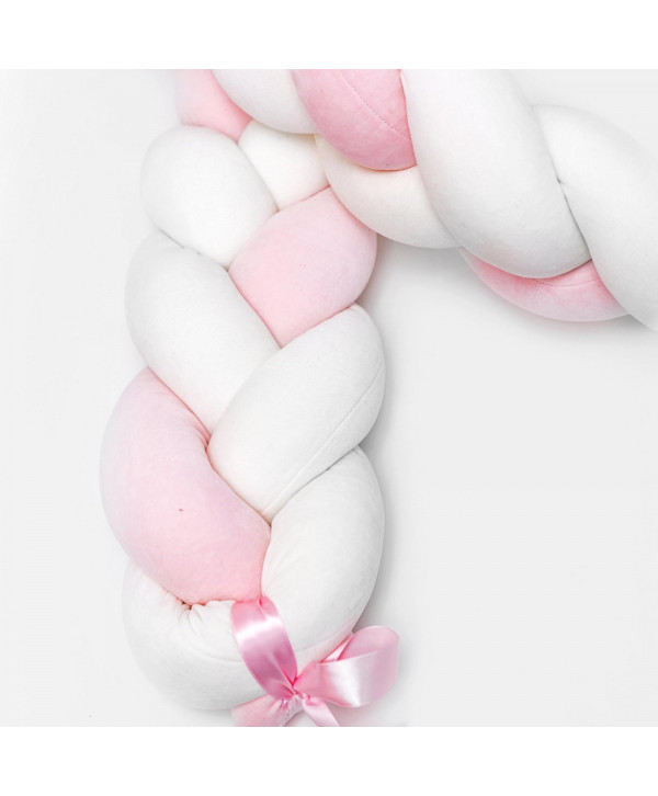 Πάντα πλεξούδα nany white-pink small Πάντα πλεξούδα nany white-pink small