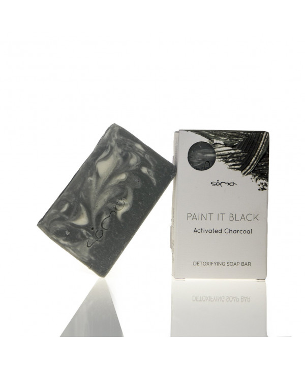 SOMA- PAINT IT BLACK  Σαπούνι αποτοξίνωσης με ενεργό άνθρακα 3oz / 100g SOMA- PAINT IT BLACK  Σαπούνι αποτοξίνωσης με ενεργό άνθρακα 3oz / 100g