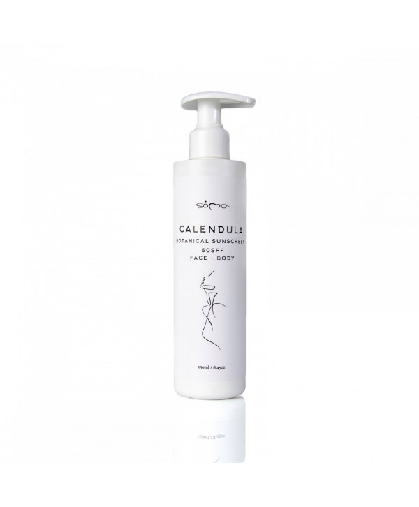 SOMA- CALENDULA Βοτανικό αντιηλιακό 50SPF για σώμα  και πρόσωπο 8.45 oz / 250ml SOMA- CALENDULA Βοτανικό αντιηλιακό 50SPF για σώμα  και πρόσωπο 8.45 oz / 250ml