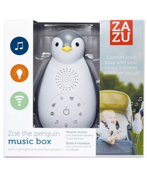 Zazu Πιγκουίνος - Zoe με λευκούς ήχους Bluetooth/USB/Φωτάκι Zazu Πιγκουίνος - Zoe με λευκούς ήχους Bluetooth/USB/Φωτάκι