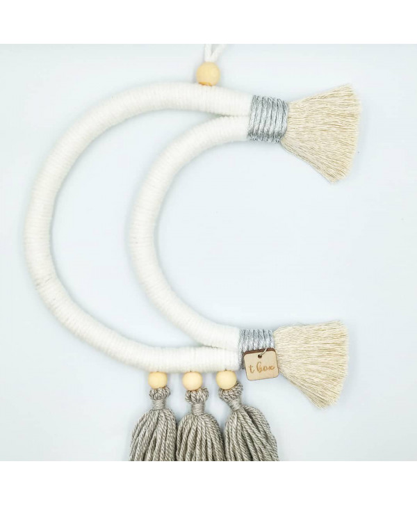 Macrame moon white
