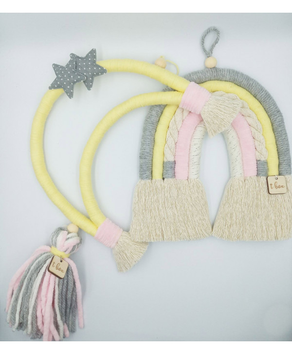 Set Macrame Rainbow and moon 01